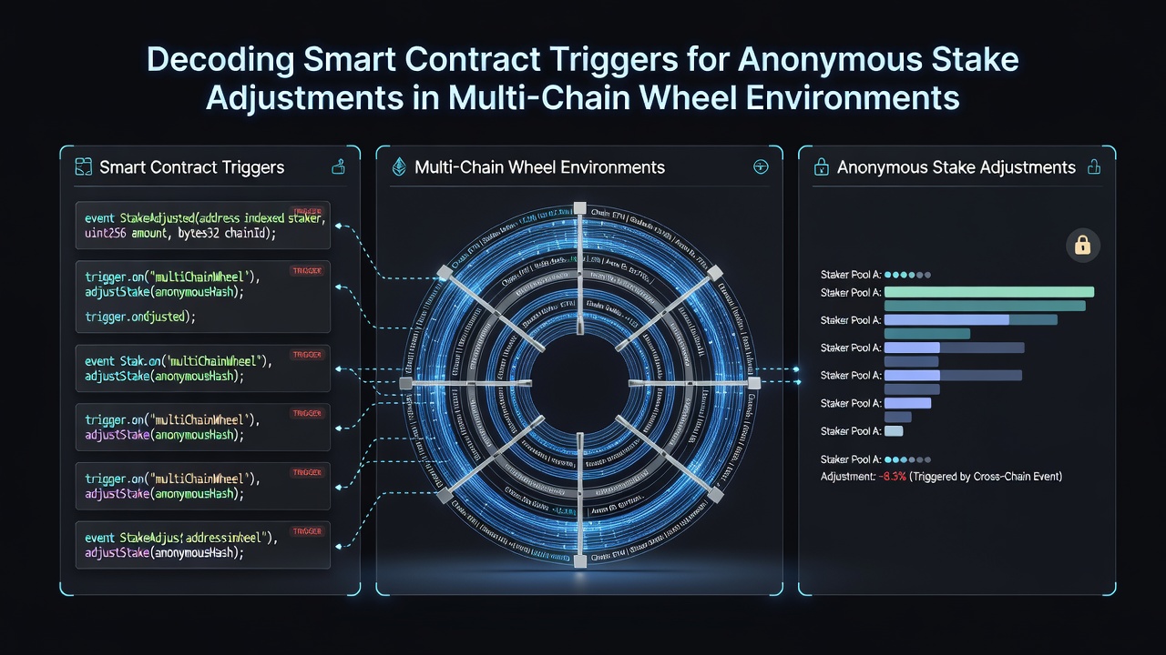 Visualisierung von Multi-Chain-Interaktionen und anonymen Stake-Anpassungen über dezentrale Wheel-Plattformen