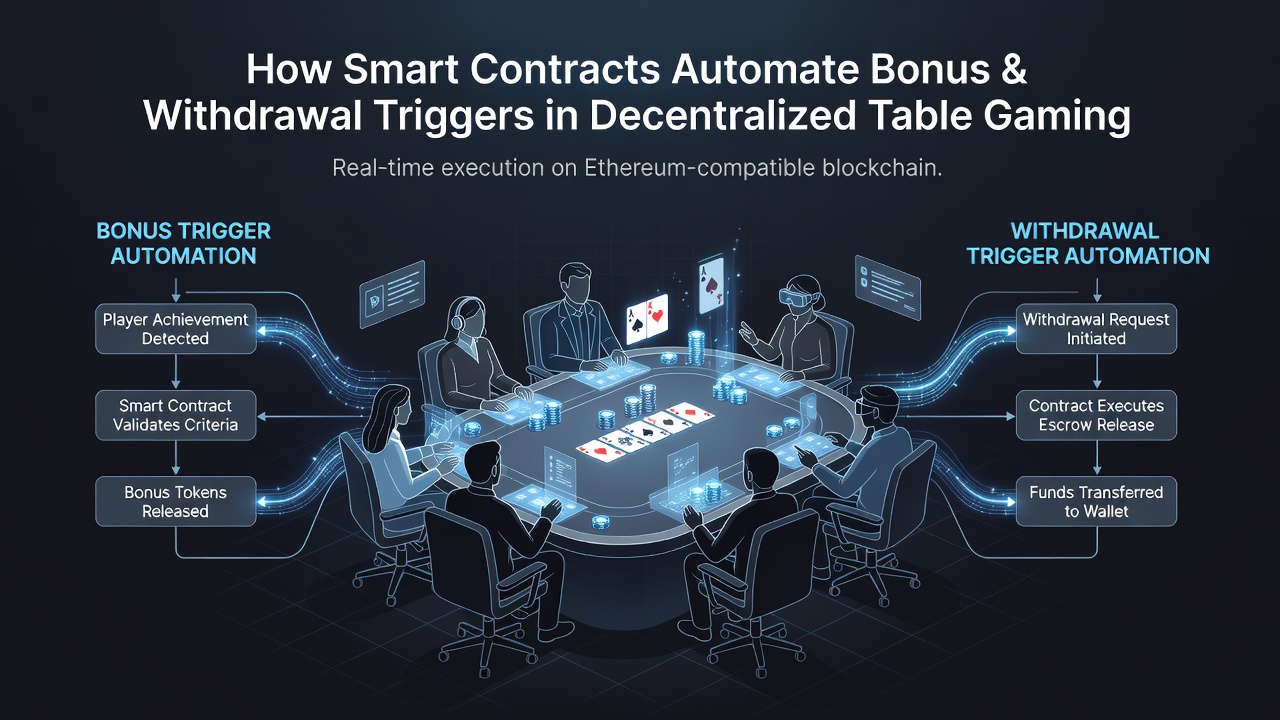 Technische Umsetzung von Auszahlungstriggern in Smart Contracts für Blockchain-Tischspiele