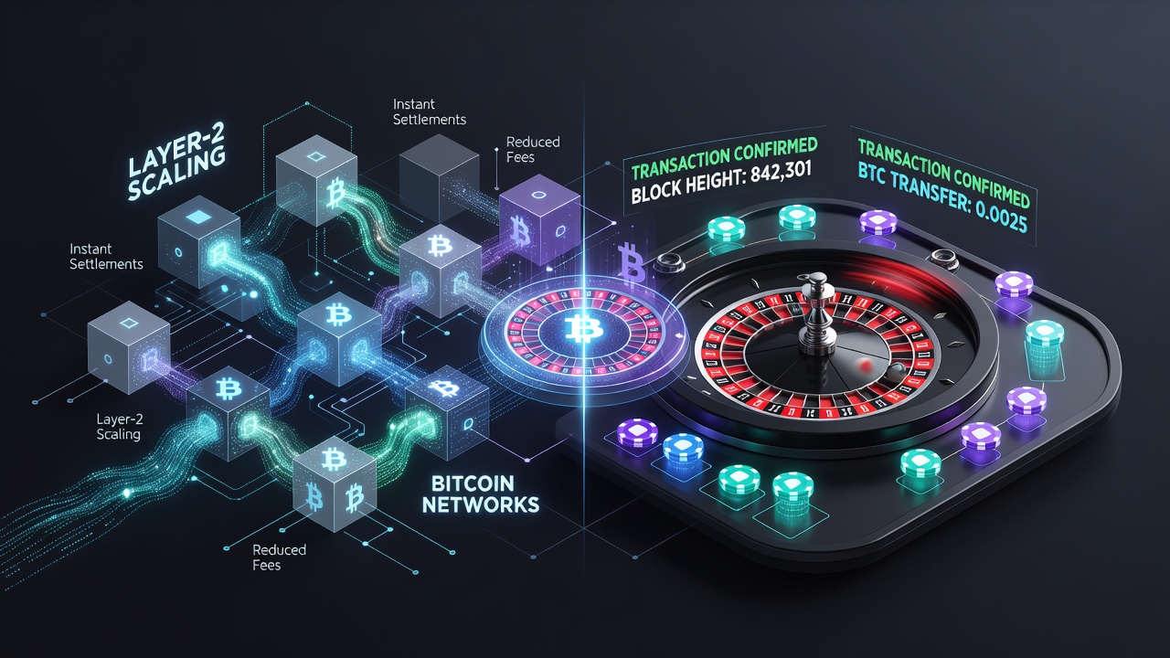 Echtzeit-Roulette-Session mit Layer-2-Integration auf Bitcoin