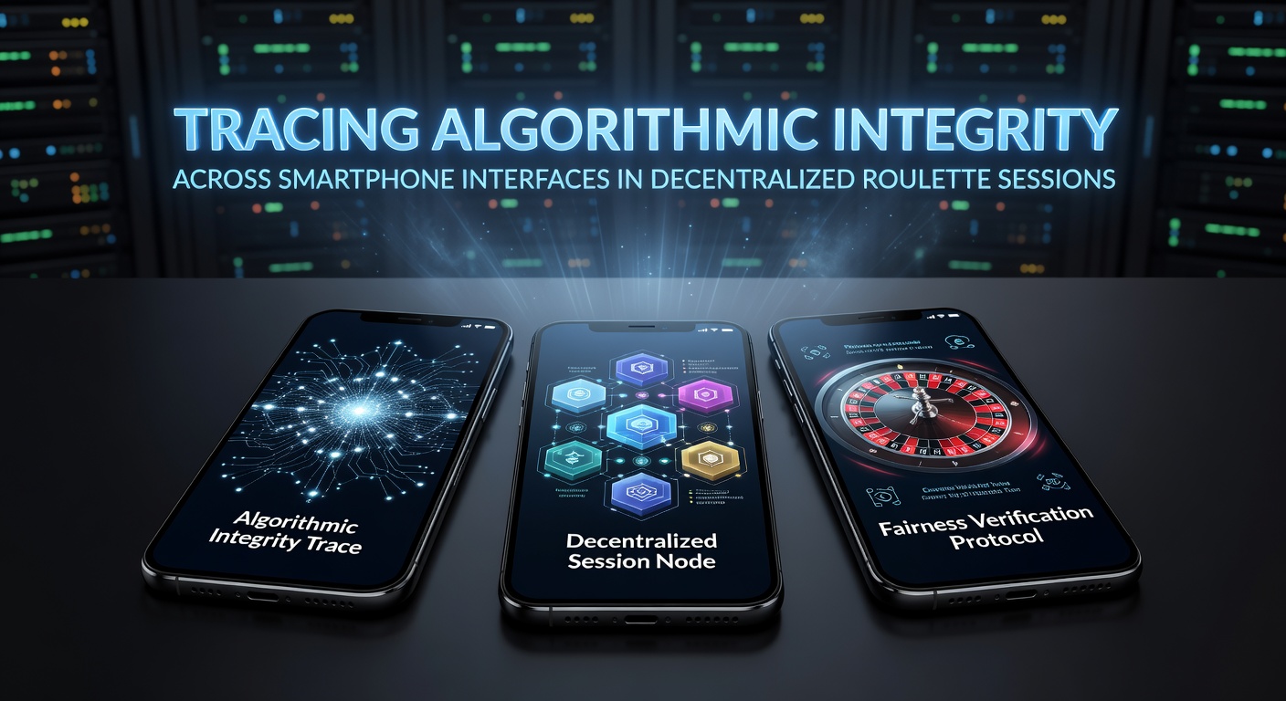 Smartphone-Oberfläche zeigt dezentralisiertes Roulette mit Blockchain-Transparenz-Elementen